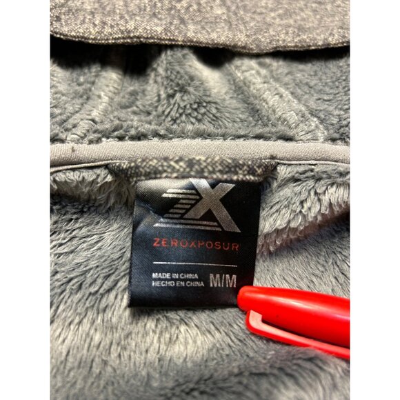 ZeroXposur Gray M Medium Hooded Fleece-Lined Jacket Full Zipper Closure Pockets - Picture 2 of 12